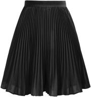 grace karin girl's pleated elastic waist a-line flared midi skirt: age 6-12 years - find the perfect fit! logo