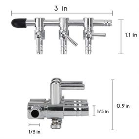 img 1 attached to 🐠 Pawfly 3-Way Aquarium Air Flow Control Lever Valve Distributor Splitter Pump Accessories with Check Valves & Suction Cups: A Comprehensive Set for Optimal Airflow