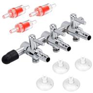 🐠 pawfly 3-way aquarium air flow control lever valve distributor splitter pump accessories with check valves & suction cups: a comprehensive set for optimal airflow logo