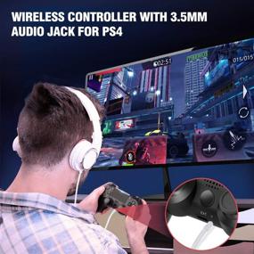 img 2 attached to 🎮 Wireless PS4 Controller, Usergaing PS4 Gamepad for Sony PS4/Pro/Slim/PC with Audio Function, Speaker and Dual Vibration