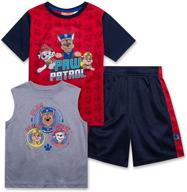👕 boys' summer active-wear bundle: paw patrol tank top, shorts, and shirt set logo