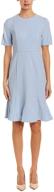 👗 elegant and flattering: donna morgan women's split sleeve fit and flare dress logo