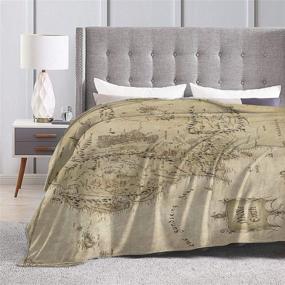 img 1 attached to 🗺️ Premium Fleece Middle Earth Map Blankets and Throws - Super Soft Throw Blanket for Cozy Home Bedding Decor, Couch, and Living Room - Ideal for Teens (Lord of The Rings Middle Earth Map, 60"x50")