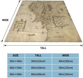 img 2 attached to 🗺️ Premium Fleece Middle Earth Map Blankets and Throws - Super Soft Throw Blanket for Cozy Home Bedding Decor, Couch, and Living Room - Ideal for Teens (Lord of The Rings Middle Earth Map, 60"x50")