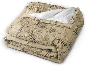 img 3 attached to 🗺️ Premium Fleece Middle Earth Map Blankets and Throws - Super Soft Throw Blanket for Cozy Home Bedding Decor, Couch, and Living Room - Ideal for Teens (Lord of The Rings Middle Earth Map, 60"x50")