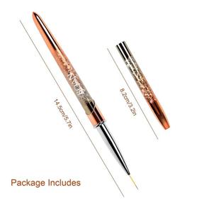 img 1 attached to BQAN 3pcs Nail Art Brushes, Nail Detail & Liner Striper Brushes for Nail Design. Rose Gold Nail Painting Tools with Multiple Sizes (7mm/9mm/11mm)