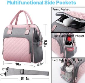 img 3 attached to 🥪 Insulated Lunch Bag for Women and Men - Reusable Cooling and Heating Lunch Box with Multi-Pocket Design and Adjustable Shoulder Strap - Ideal for Work, Picnic, Office, and Outdoor Activities