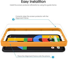 img 2 attached to 📱 [4 шт.] Защитное стекло OMOTON для экрана Google Pixel 4a (несовместимо с 4a 5G) - Устойчивое к царапинам/Простая установка/Без пузырьков - Совместимо с Google Pixel 4a