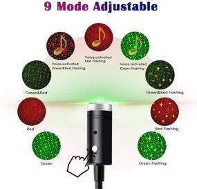 img 2 attached to 🚗 Enhance Your Car's Ambience with USB Car Roof Star Projector Night Light Sound Activated LED Interior Lamp - 9 Functional Modes, 24 Lighting Effects! Create Adjustable Romantic Decoration Strip Atmosphere Ambient Light with Easy Plug and Play.