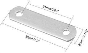 img 2 attached to Uxcell 30Mmx8Mm Mending Bracket Connector Industrial Hardware