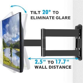 img 3 attached to 📺 MountUP MU0039 Full Motion TV Wall Mount - Swivel & Extend 17.7", for 26-55" TVs