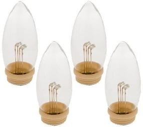 img 1 attached to Enhance Your Home Décor with Celestial Lights' Set of 4 Dual Intensity LED Replacement Window Candle Bulbs