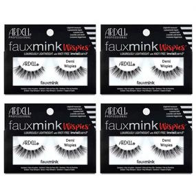 img 4 attached to 💎 Ardell Faux Mink Lashes Demi Wispies, 4 Pack: Luxurious and Affordable Eyelashes