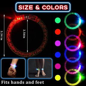 img 3 attached to 🔆 Neon Glow Stick Bracelets - 12 Pack LED Glow Sticks for Kids and Adults, Perfect Party Favors for Carnival, Christmas, and New Year's Celebrations