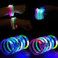 🔆 neon glow stick bracelets - 12 pack led glow sticks for kids and adults, perfect party favors for carnival, christmas, and new year's celebrations logo