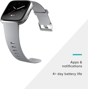 img 1 attached to Умные часы Fitbit Versa, серый/серебристый алюминий, один размер - включает ремешки S & L для идеальной посадки