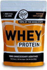 img 4 attached to 🥛 TGS 100% Whey Protein Powder Unflavored, Unsweetened, Keto Friendly - 2lb - All Natural, Low Carb, Low Calorie, Soy-Free, Made in USA