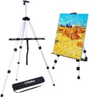 🎨 66-inch artist easel stand by ohuhu, aluminum field easel with bag for table-top/floor, adjustable height from 21-inch to 66-inch, back to school art supplies for students & children - ideal gift logo