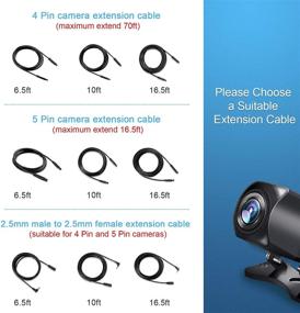 img 3 attached to 🔌 Удлинительный кабель камеры заднего вида PixelMan: 6,5 фута, 4-контактный мужской на женский шнур для автомобильной камеры, зеркальной камеры заднего вида - идеально подходит для автомобилей, пикапов, грузовиков, внедорожников, фургонов и прицепов.