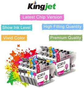 img 3 attached to 🖨️ 10 Pack Kingjet LC3013 Compatible Ink Cartridge Replacement for Brother LC3011 LC3013 - 2 Sets and 2 Black - For Use with MFC-J487DW MFC-J491DW MFC-J497DW MFC-J690DW MFC-J895DW Inkjet Printers