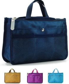 img 4 attached to 👛 Hoxis Chevron Insert Organizer: The Perfect Pockets for Women's Accessories