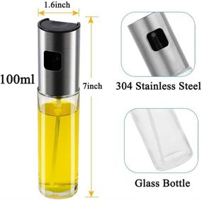 img 2 attached to Oil Sprayer Mister: Portable Mini Kitchen Gadget for Cooking, Salads, Baking, Grilling, BBQ, Roasting - Olive Oil Spritzer, Vinegar & Vegetable Oil Dispenser for Air Fryer