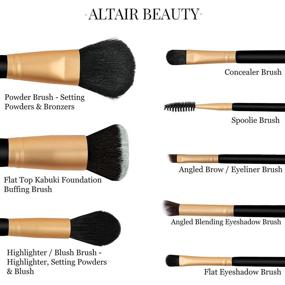 img 3 attached to 10-Piece Makeup Brushes Set on Sale – Professional Brush Kit with 2 Beauty Blenders, Kabuki Flat Top Foundation, Powder, Highlighter, Contour, Eyeshadow, and Concealer Brushes.