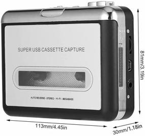 img 3 attached to 🎵 Portable USB Cassette-to-MP3 Converter: Actpe Audio Super USB with Headphone - Switcher Converter for PC MP3 Capture"