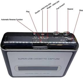 img 4 attached to 🎵 Portable USB Cassette-to-MP3 Converter: Actpe Audio Super USB with Headphone - Switcher Converter for PC MP3 Capture"