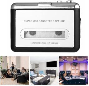 img 1 attached to 🎵 Portable USB Cassette-to-MP3 Converter: Actpe Audio Super USB with Headphone - Switcher Converter for PC MP3 Capture"