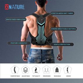 img 3 attached to 👽 XNATURE Posture Corrector For Women: Alien Design Back Trainer, Adjustable Stretcher - Relieve Lumbar, Neck, Shoulder, and Back Pain (S/M 22"-39")