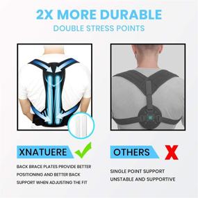 img 2 attached to 👽 XNATURE Posture Corrector For Women: Alien Design Back Trainer, Adjustable Stretcher - Relieve Lumbar, Neck, Shoulder, and Back Pain (S/M 22"-39")