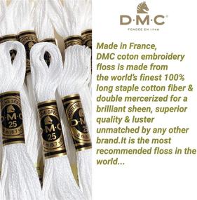 img 3 attached to 🧵 Premium DMC White Embroidery Floss Kit 117- Blanc Cotton - 6 Strand, Bundle with DMC White Embroidery Thread 12/Pack, 1Skein Snow White/Ecru, and Cross Stitch Needles. Top-rated String/Yarn Cross Stitch Supplies