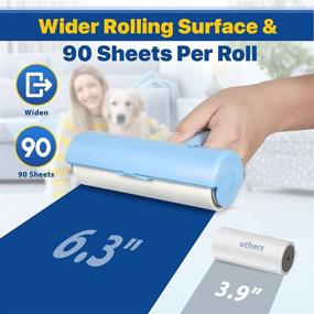 img 3 attached to 🐾 DELOMO Large Reusable Lint Rollers for Pet Hair - Sticky Rollers for Clothes, Couch, Furniture, and Carpet - 360 Sheets Pet Hair Removers