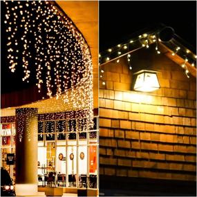 img 1 attached to 🌞 Jar-Owl 300LED Solar Curtain String Lights: Waterproof Outdoor Indoor Christmas Fairy Lights for Wedding, Holidays, Parties - Perfect for Window, House, Lawn, Garden, Patio Landscape Decoration!