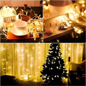 img 2 attached to 🌞 Jar-Owl 300LED Solar Curtain String Lights: Waterproof Outdoor Indoor Christmas Fairy Lights for Wedding, Holidays, Parties - Perfect for Window, House, Lawn, Garden, Patio Landscape Decoration!