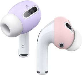 img 4 attached to 🎧 Чехол для наушников elago AirPods Pro Ear Tips Cover - силиконовый чехол, противоскользящий/пыле-грязеотталкивающий [подходит для кейса], 2 пары 2 цветов (Любимый розовый/лаванда) - разработанный для Apple AirPods Pro [зарегистрированный патент в США]