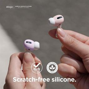 img 1 attached to 🎧 Чехол для наушников elago AirPods Pro Ear Tips Cover - силиконовый чехол, противоскользящий/пыле-грязеотталкивающий [подходит для кейса], 2 пары 2 цветов (Любимый розовый/лаванда) - разработанный для Apple AirPods Pro [зарегистрированный патент в США]