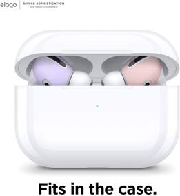 img 3 attached to 🎧 Чехол для наушников elago AirPods Pro Ear Tips Cover - силиконовый чехол, противоскользящий/пыле-грязеотталкивающий [подходит для кейса], 2 пары 2 цветов (Любимый розовый/лаванда) - разработанный для Apple AirPods Pro [зарегистрированный патент в США]