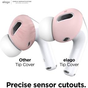 img 2 attached to 🎧 Чехол для наушников elago AirPods Pro Ear Tips Cover - силиконовый чехол, противоскользящий/пыле-грязеотталкивающий [подходит для кейса], 2 пары 2 цветов (Любимый розовый/лаванда) - разработанный для Apple AirPods Pro [зарегистрированный патент в США]