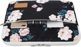 img 3 attached to 🌸 Canvaslife Peony Pattern 360 Degree Protective 13-inch Canvas Laptop Sleeve with Pocket - Ideal for 13-inch and 13.3-inch Laptops