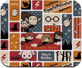 img 4 attached to 🔮 Magically Adorable Harry Potter Chibi Pattern Low Profile Thin Mouse Pad Mousepad