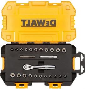 img 3 attached to Прочный набор головок DEWALT, дюймовый и метрический, 1/4-дюймовый привод, 25 штук (DWMT73805)