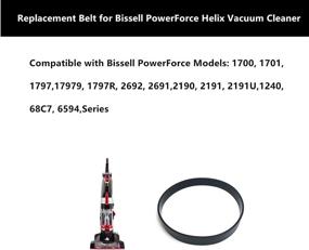 img 2 attached to 🔧 MFLAMO Replacement Belt for Bissell PowerForce Helix Vacuum Cleaner - Compatible with Models 2191U, 2191, 2190, 1797, 1700 - Part #2031093 (2 Belt)