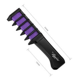 img 3 attached to 🎨 Maydear Purple Temporary Hair Chalk Comb - Non-Toxic Hair Color Comb, Safe for Kids