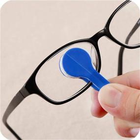 img 1 attached to 👓 Convenient 5 Pcs Mini Microfiber Glasses Eyeglasses Cleaner Set: Soft Brush Cleaning Tool & Cleaning Clip in Blue, Green, Black, Red, and Orange