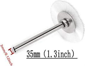 img 2 attached to 🔵 COMOK Rotary Brushes Diameter 25mm Dia Nylon Wheel Rotary Brushes Buffing Polishing Tool - Pack of 30pcs - White, High-Quality