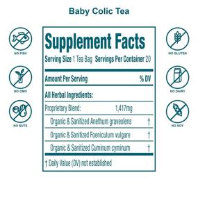 img 3 attached to 🍼 Organic Baby Colic Tea for Gas, Acid Reflux Relief, Tummy, and Sleep - Natural USDA Certified Caffeine-Free Herbal Calming Tea for Babies and Newborns - Up to 40 Servings - 20 Count (1 Pack)