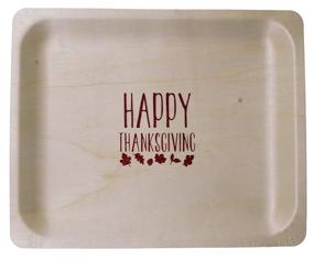 img 3 attached to 🍽️ Convenient 10" Disposable Wooden Plate with Happy Thanksgiving Print - Pack of 25ct