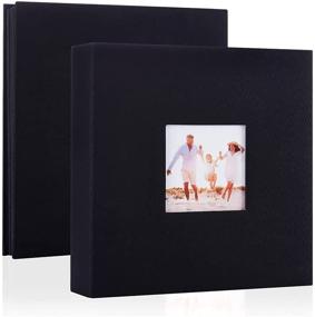 img 3 attached to 📷 Large Capacity Artmag Fabric Photo Album - Holds 1000 Horizontal and Vertical 4x6 Photos for Family, Wedding, and Anniversary - Linen Album with 1000 Pockets (Color: Black)